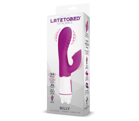 Billy Vibrador USB 36 Funciones Silicona Púrpura