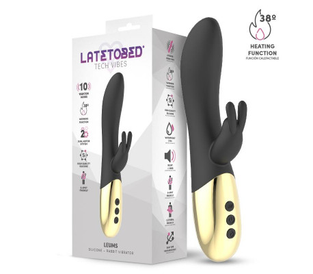 Leums Vibrador Rabbit con Función de Calor Punto G USB Magnético