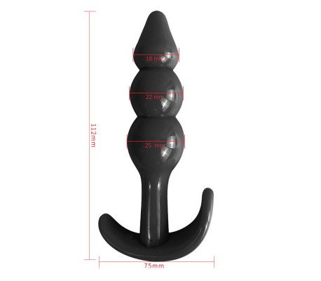 Gevil Plug Anal en Ancla Negro