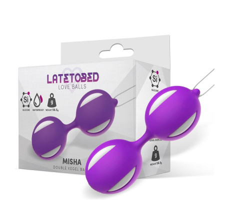 Misha Bola de Kegel Doble Silicona Púrpura