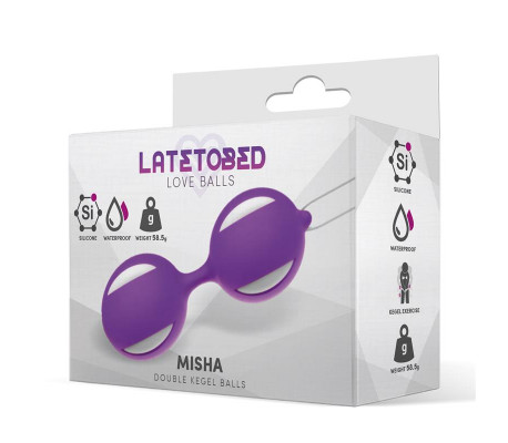 Misha Bola de Kegel Doble Silicona Púrpura