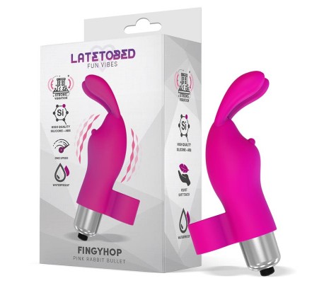 Fingyhop Bala Vibradora con Conejito Silicona Rosa