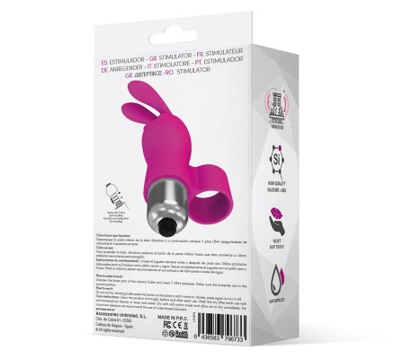 Fingyhop Bala Vibradora con Conejito Silicona Rosa
