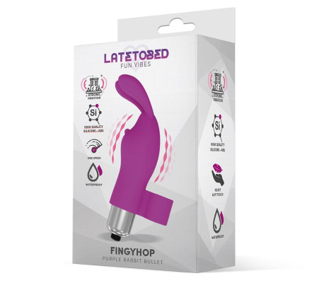 Fingyhop Bala Vibradora con Conejito Silicona Púrpura