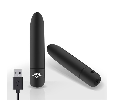 Shoty Bala Vibradora USB 10 Velocidades Potente Motor Negro