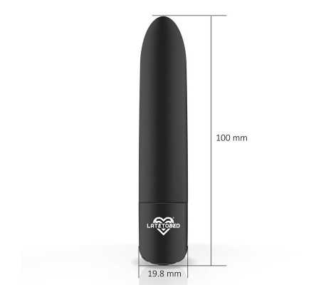 Shoty Bala Vibradora USB 10 Velocidades Potente Motor Negro