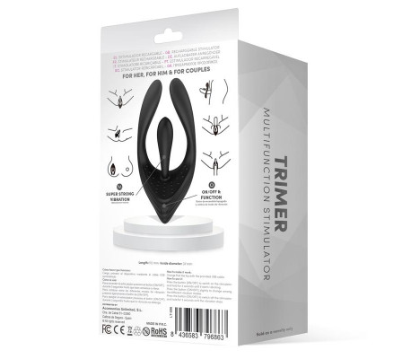 Trimer Estimulador 3 Motores Flexible USB Silicona