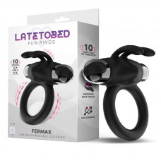 Fermax Anillo Vibrador con Conejito USB Silicona Negro
