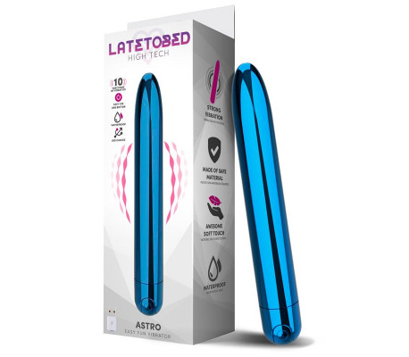 Astro Vibrador 10 Funciones 18.5 cm USB Azul