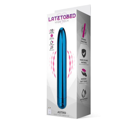 Astro Vibrador 10 Funciones 18.5 cm USB Azul