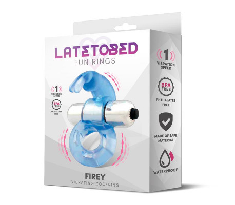 Firey Anillo Vibrador con Conejito Azul