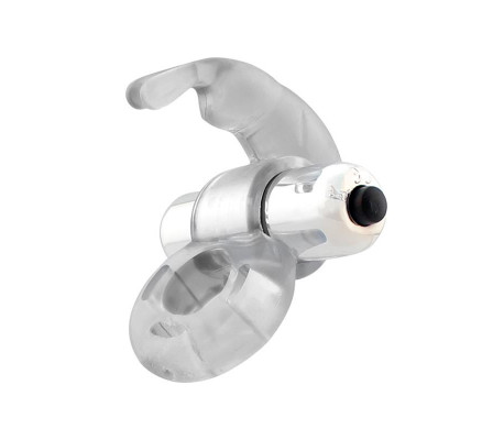 Horizon Anillo Vibrador con Conejito Transparente