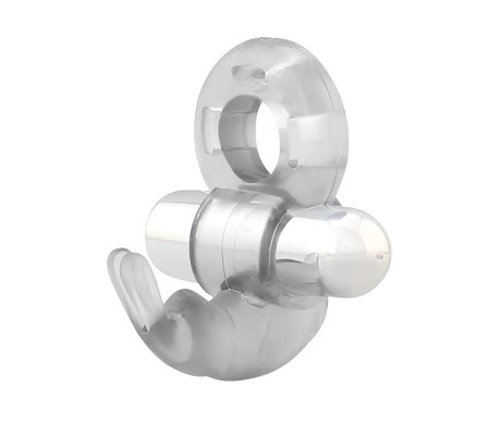 Horizon Anillo Vibrador con Conejito Transparente