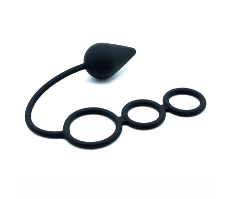 Plug con Anillos Pene Silicona