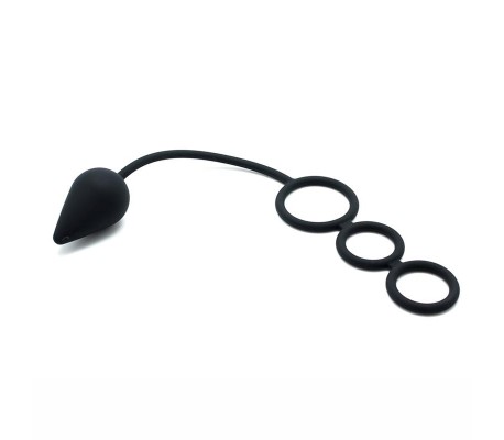 Plug con Anillos Pene Silicona