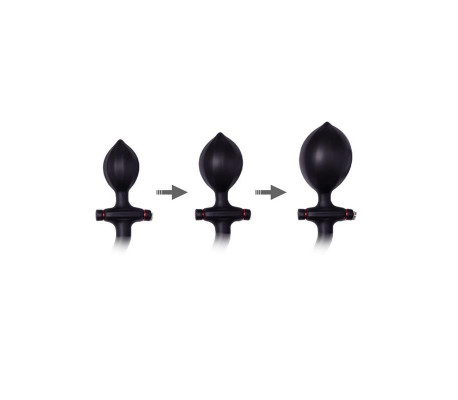 Plug Anal Inflable con Bomba Negro