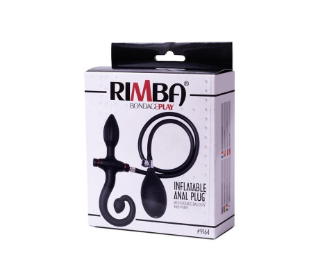 Plug Anal Inflable con Bomba Negro