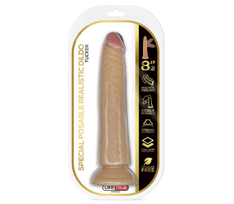 Tucker Dildo Realista Articulable-Posable 8.2 Natural