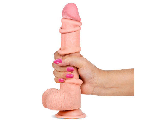 Slidy Dildo Realista Dual Layer Retráctil y Orientable 9