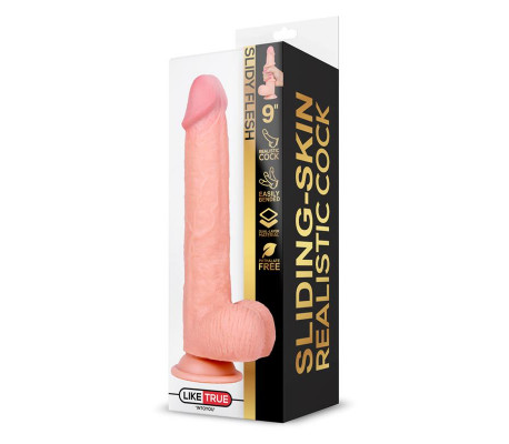 Slidy Dildo Realista Dual Layer Retráctil y Orientable 9