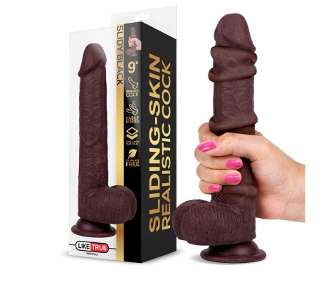 Slidy Dildo Realista Dual Layer Retráctil y Orientable 9