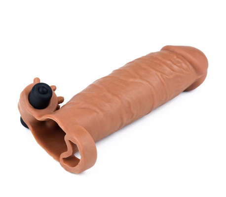 Funda para el Pene con Vibración Add 2 Pleasure X Tender Marrón