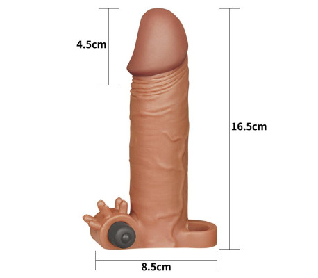 Funda para el Pene con Vibración Add 2 Pleasure X Tender Marrón
