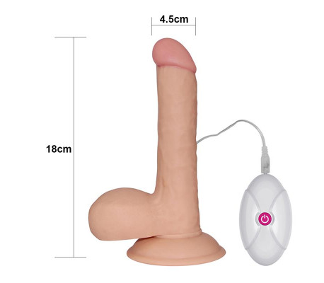 Dildo The Ultra Soft Dude con Vibración 7.5 Natural