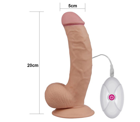 Dildo The Ultra Soft Dude con Vibración 7.5 Natural