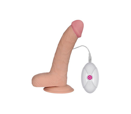 Dildo The Ultra Soft Dude con Vibración 8.8 Natural