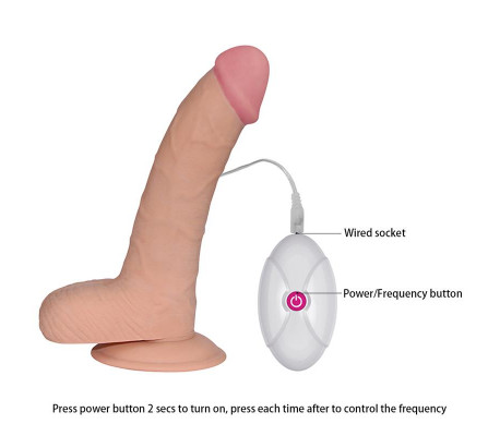 Dildo The Ultra Soft Dude con Vibración 8.8 Natural