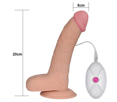 Dildo The Ultra Soft Dude con Vibración 8.8 Natural