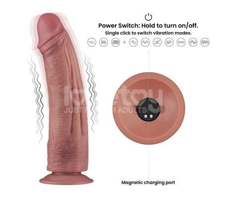 Dildo Dual Density con Vibración 10.5