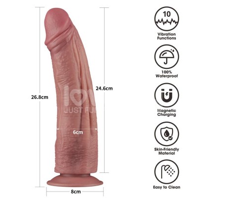 Dildo Dual Density con Vibración 10.5