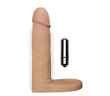 Dildo The Ultra Soft Double con Vibración 5.8 Natural