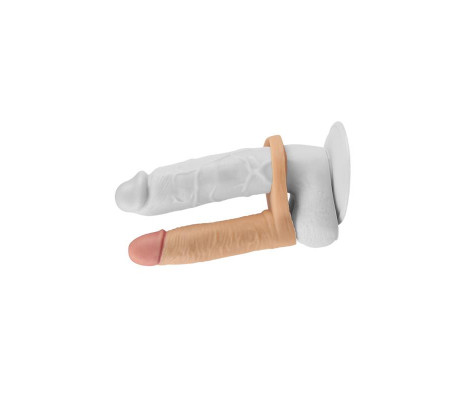 Dildo The Ultra Soft Double con Vibración 5.8 Natural