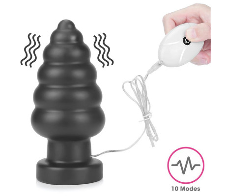 Plug Anal con Vibración King Sized 7 Negro