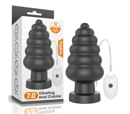 Plug Anal con Vibración King Sized 7 Negro