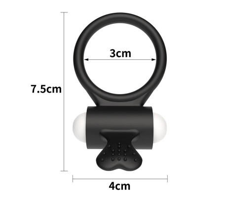Anillo Vibrador Power Clit Negro