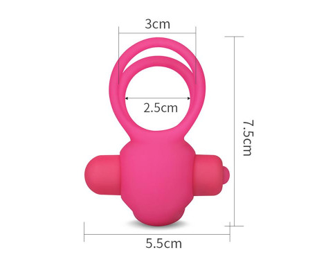 Anillo Vibrador Doble Power Clit Duo Rosa