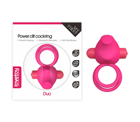 Anillo Vibrador Doble Power Clit Duo Rosa