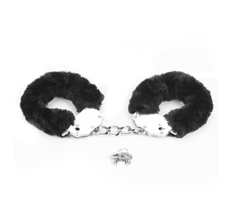 Esposas Metálicas con Pelo Negro
