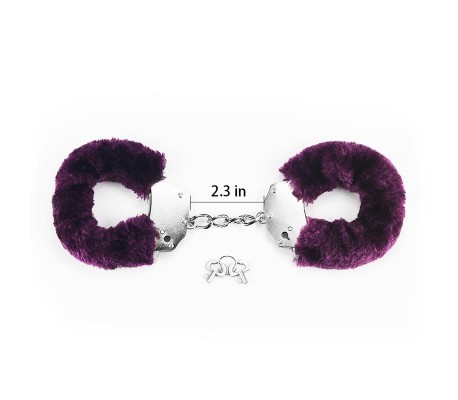 Esposas Metálicas con Pelo Púrpura