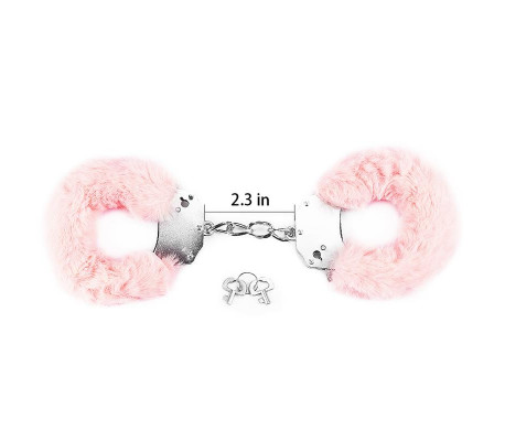 Esposas Metálicas con Pelo Rosa