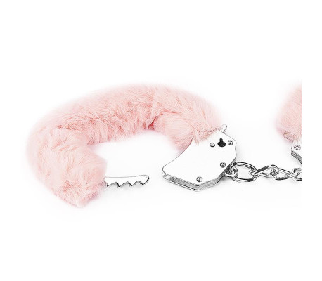 Esposas Metálicas con Pelo Rosa