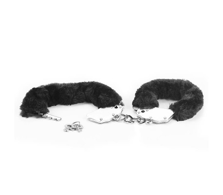 Esposas Metálicas con Pelo Negro