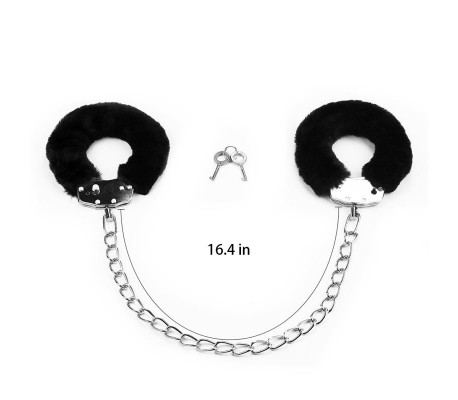 Esposas Tobillos con Pelo Negro