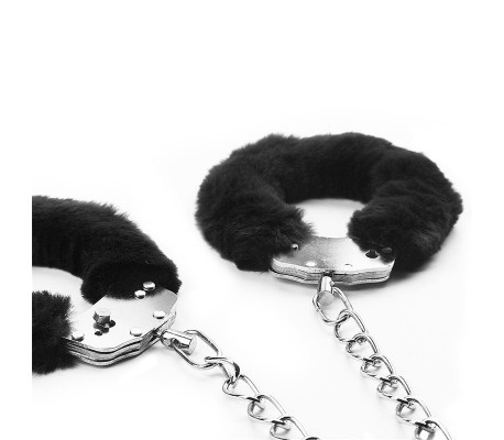 Esposas Tobillos con Pelo Negro