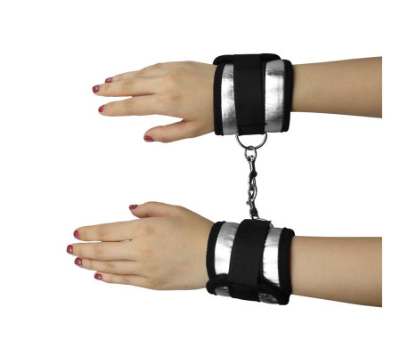 Esposas Velcro Negro y Plateado