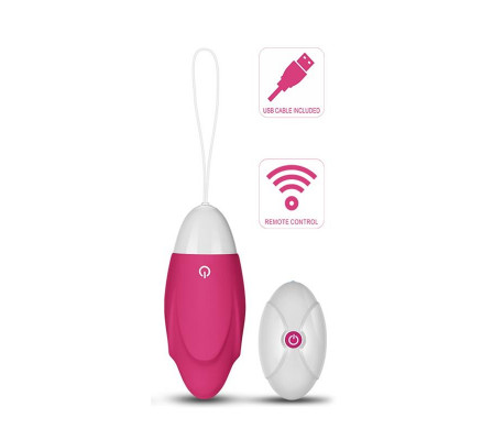 Huevo Vibrador iJoy Control Remoto USB Rosa